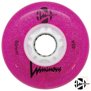 Luminous inline Wheel Pink Glitter